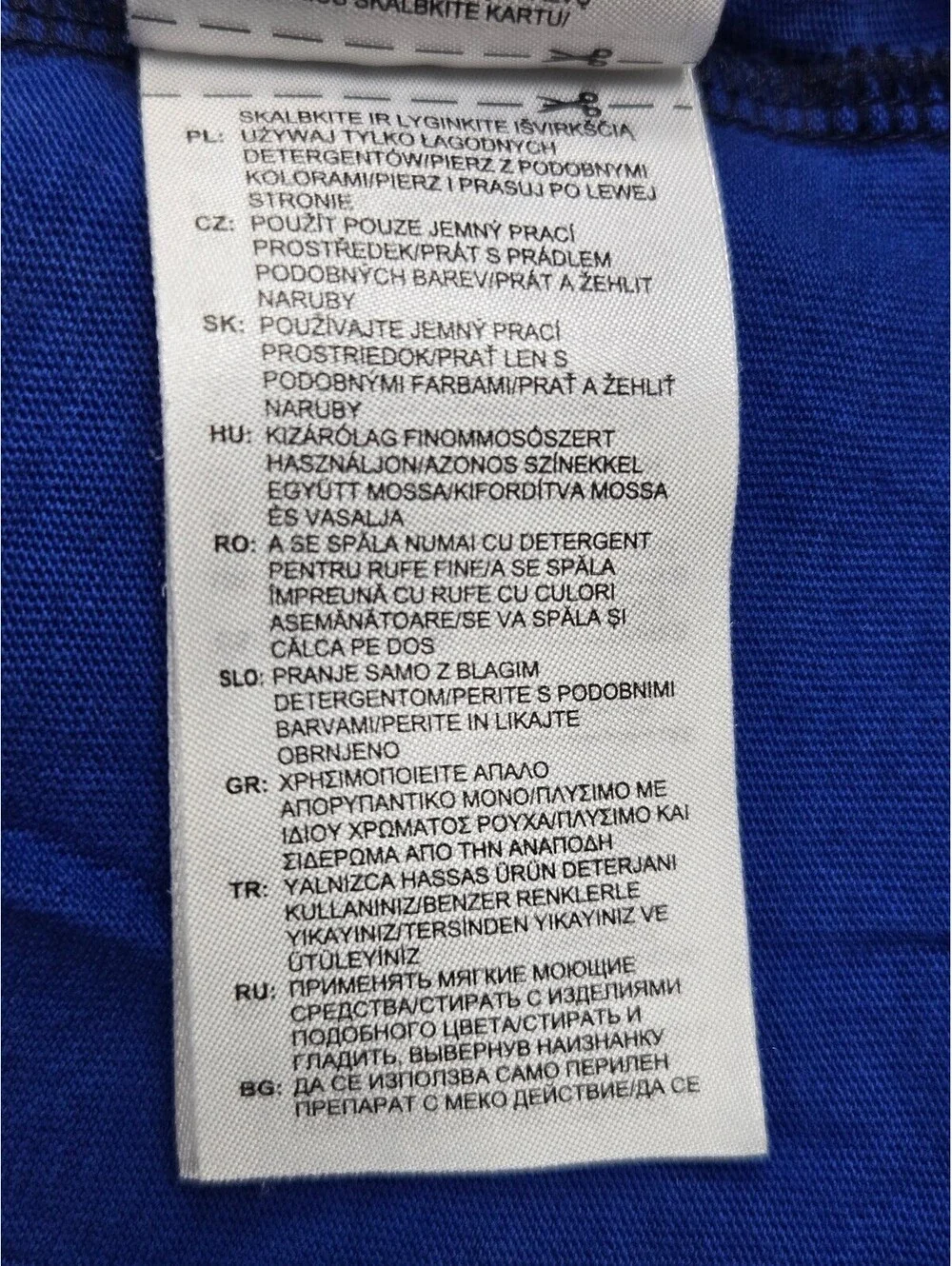 Adidas Blue and Black Logo Print T-Shirt Size L